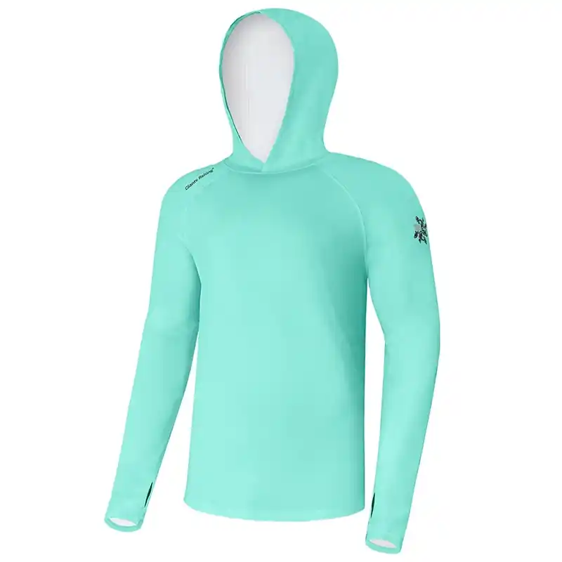 Cenově Výhodný GIANTS FISHING - Funkční tričko s dlouhým rukávem UV50+Hoodie Blue