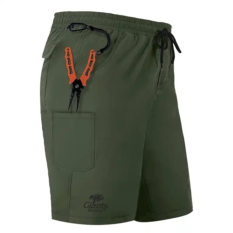Aktuální GIANTS FISHING - Kraťasy Shorts Quick Dry UV50+Dark Green
