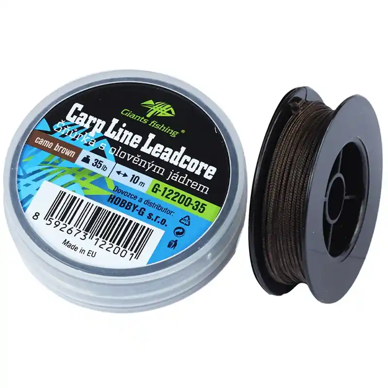 Sleva GIANTS FISHING - Olověná šňůra Carp Line Leadcore Camo brown 10m