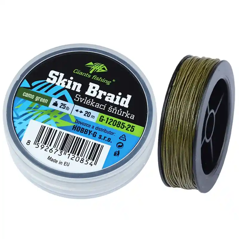 Poslední Šance GIANTS FISHING - Svlékací šnůra Carp Line Skin Braid Camo green 20m