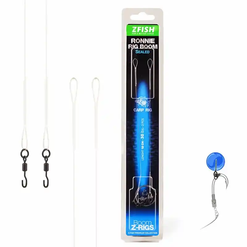 Novinka ZFISH - Zatavený návazec Ronnie Rig Boom 18cm/30lbs