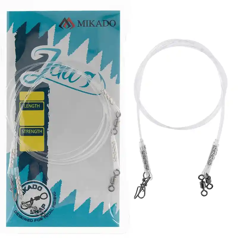 Novinka MIKADO - Fluorocarbonové lanko Jaws Fluorocarbon Leader 2ks