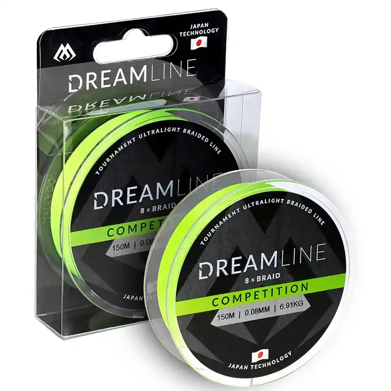 Dokud Zásoby Vydrží MIKADO - Pletená šňůra Dreamline Competition 8x Fluo Green 150m