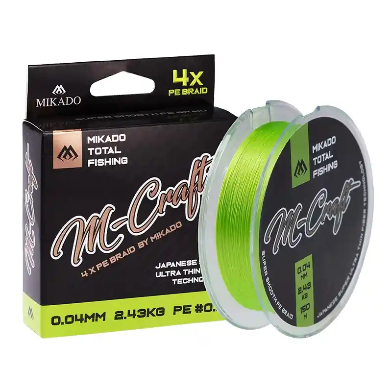 Cenově Výhodný MIKADO - Jemná pletená šňůra M-Craft Braid 4x FLUO 150m