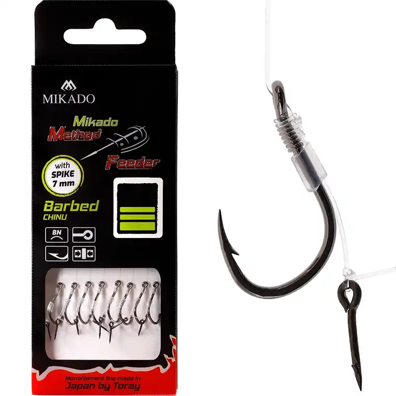 Odeslání Ihned MIKADO - Hotový návazec na Method feeder, vlasec 10cm, s trnem a protihrotem 8ks