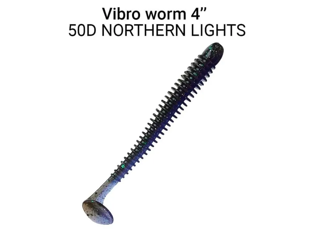 Bezpečná Platba Vibro Worm 10cm 50D Northern Lights 5ks