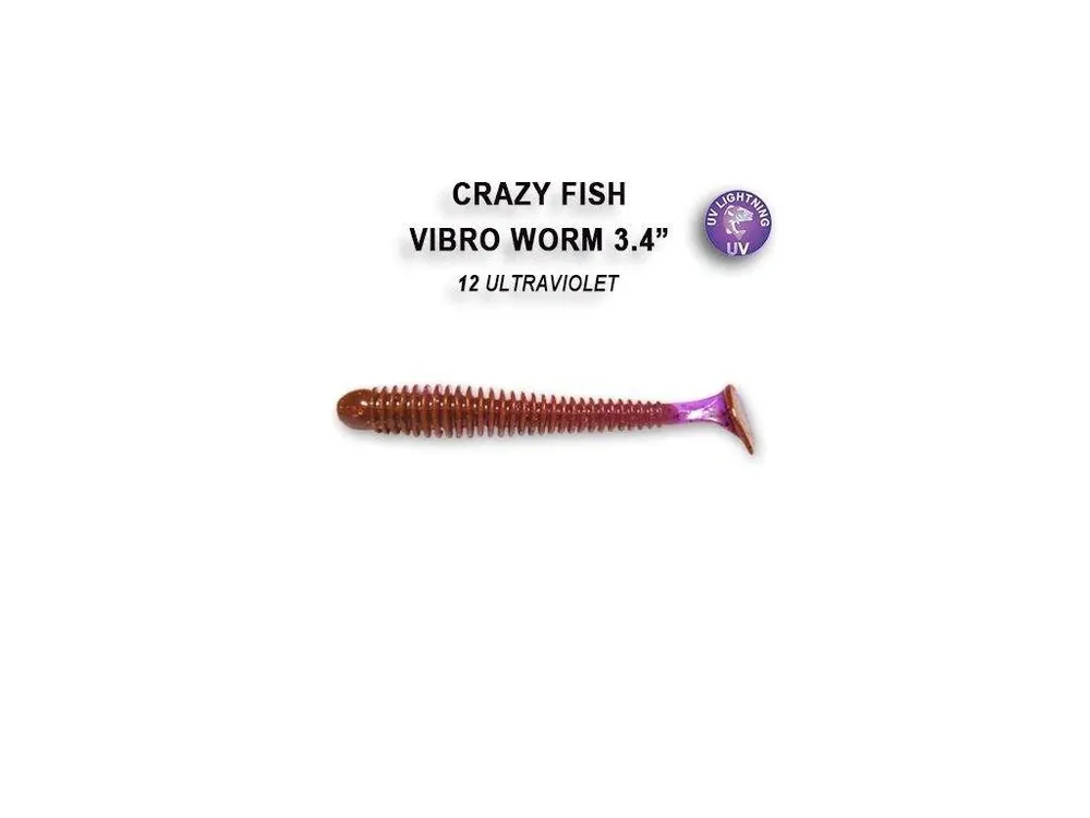 Hit Sezóny Vibro Worm 8,5 cm barva 12 ultraviolet