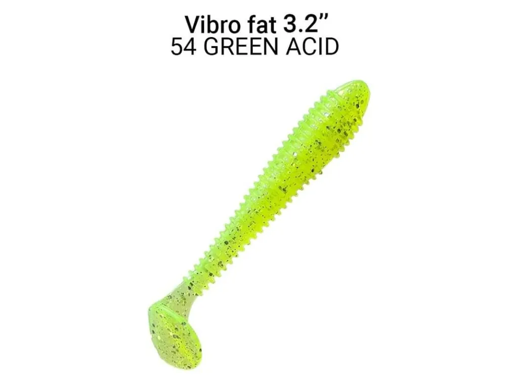 Originální Vibro Fat 8cm barva 54 Green Acid 5ks