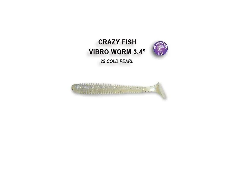 Akce Vibro Worm 8,5cm barva 25 cold pearl