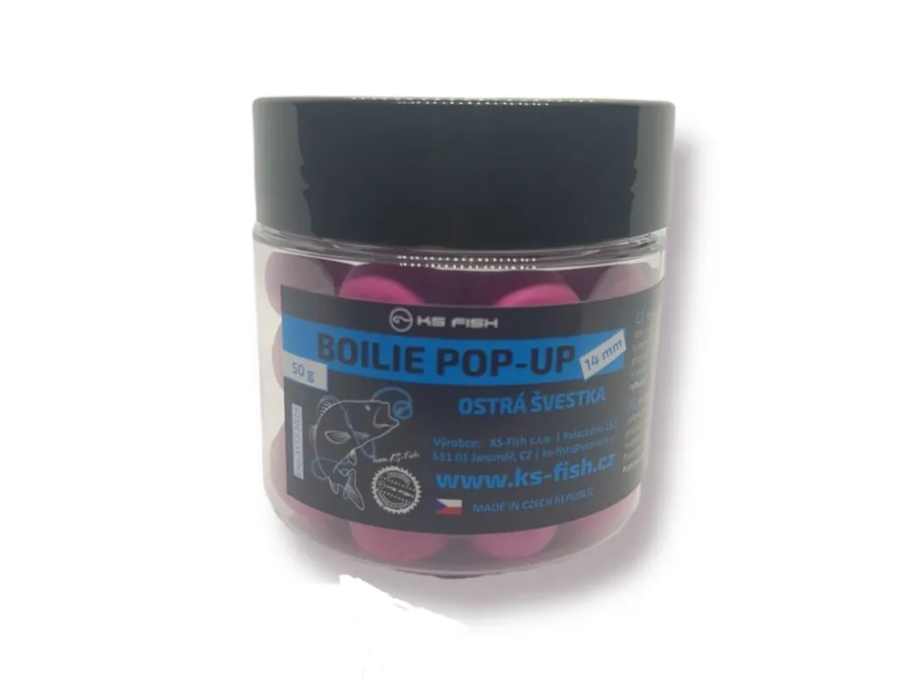 Boilie Pop-up 14mm ostrá švestka Přímo Od Výrobce