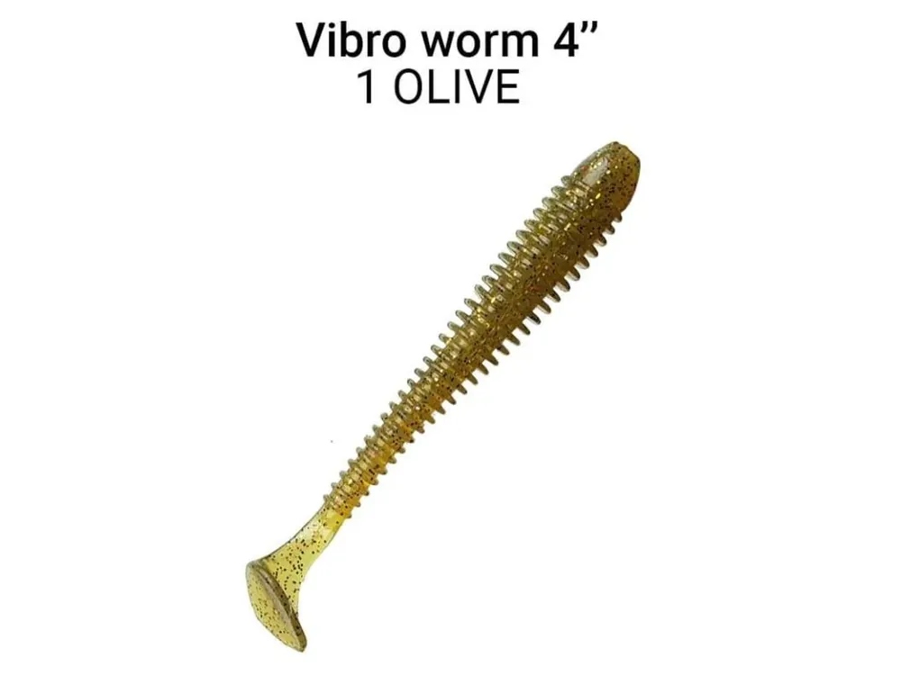 Hit Sezóny Vibro Worm 10cm 1 olive 5ks