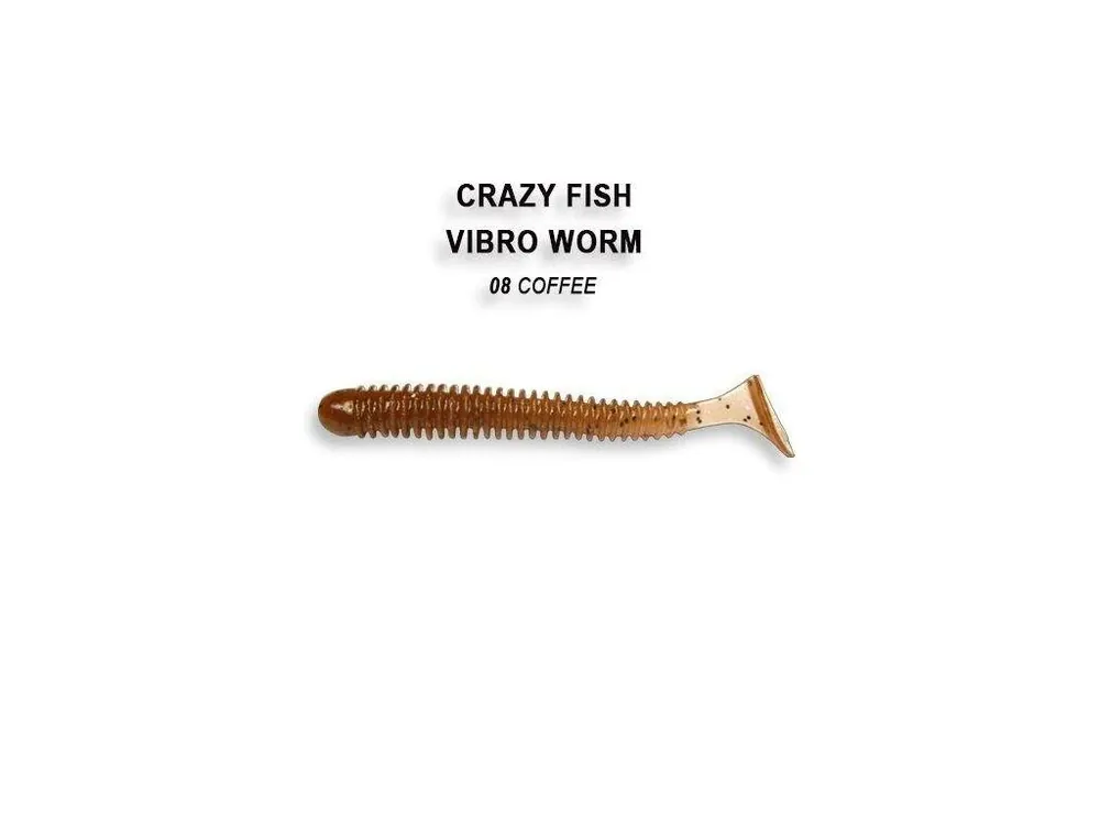 Sleva Vibro Worm 5 cm 8 coffe