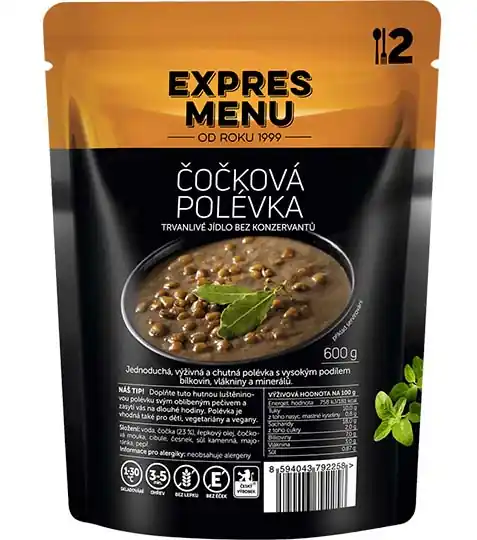 EXPRES MENU Čočková polévka hotové jídlo, 600g Nízká Cena