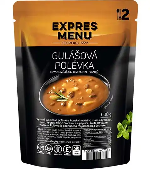 Ihned K Objednání EXPRES MENU Gulášová polévka hotové jídlo, 600g