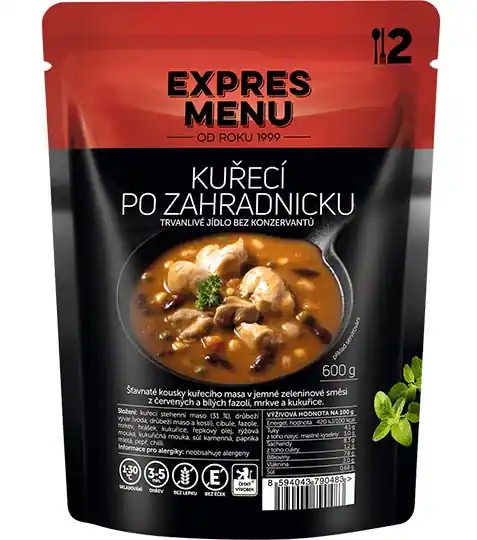 EXPRES MENU Kuřecí po zahradnicku hotové jídlo, 600g Rychlé Dodání