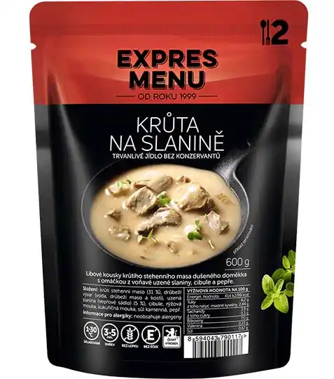 Zlevněný EXPRES MENU Krůta na slanině hotové jídlo, 600g