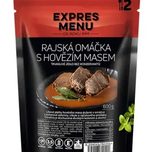 Originální EXPRES MENU Rajská omáčka s hovězím masem hotové jídlo, 600g