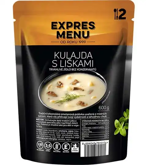 Vrácení Zdarma EXPRES MENU Kulajda s liškami hotové jídlo,600g