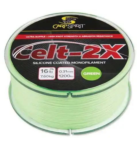 Carp Spirit rybářský vlasec Celt 2X Mymetik 0,31mm/7,6kg/1200m/ zelený Poslední Šance