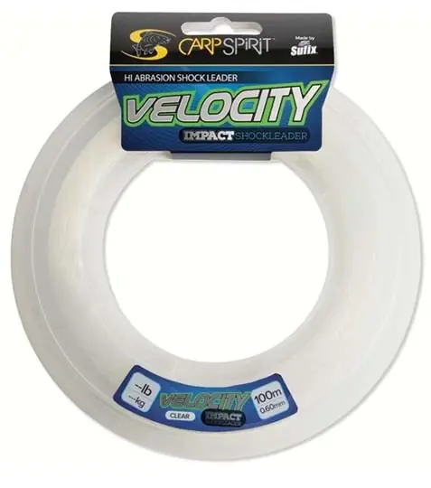 Nejlepší Volba Carp Spirit šokový návazec Velocity Impact Clear 0,50 mm/18,15 kg/100 m