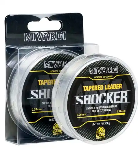 Mivardi ujímaný návazec Shocker Tapered Leader 0,30-0,57 mm 5x12 m Rychlé Dodání
