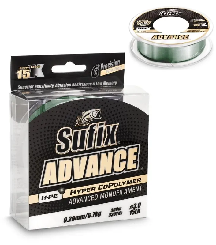 Aktuální Sufix vlasec ADVANCE 0,18mm/3,4kg/150m zelený