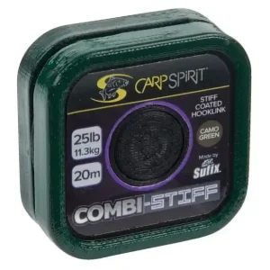 Objednat Nyní Carp Spirit návazcová šňůrka Combi-Stiff Coated Braid 20m/11,30kg/25lb maskovací zelená ztužená