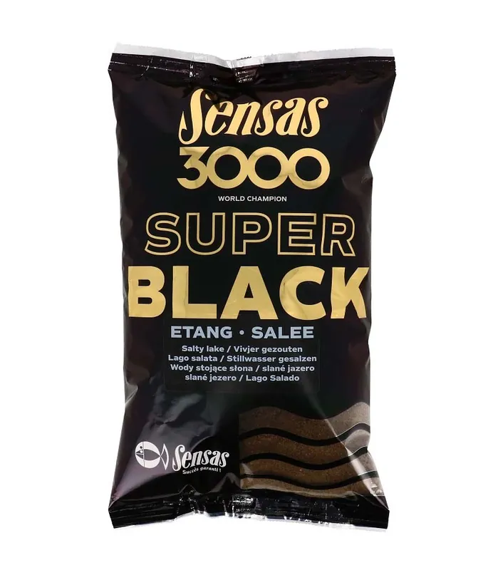 Sensas vnadící směs 3000 Dark Salty Etang (jezero-černé-slané) 1kg Sezónní Sleva