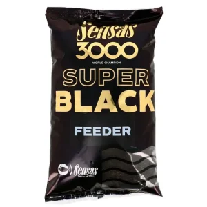 Sensas vnadící směs 3000 Super Black (Feeder-černý) 1kg Víkendová Akce