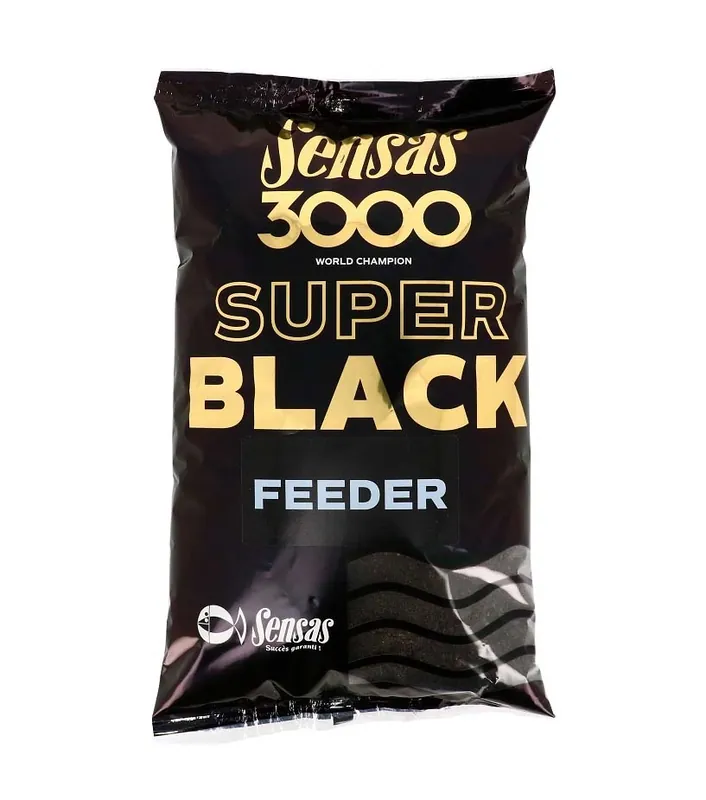 Sensas vnadící směs 3000 Super Black (Feeder-černý) 1kg Víkendová Akce