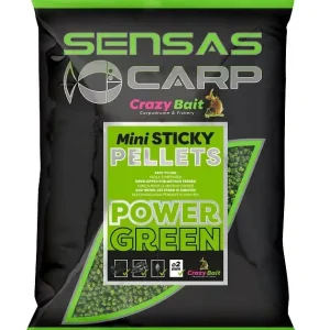 Sensas mini pelety Sticky Green (česnek) 700g Novinka