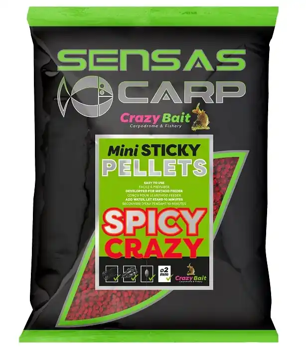 Značkový Sensas mini pelety Sticky Spicy (koření) 700g
