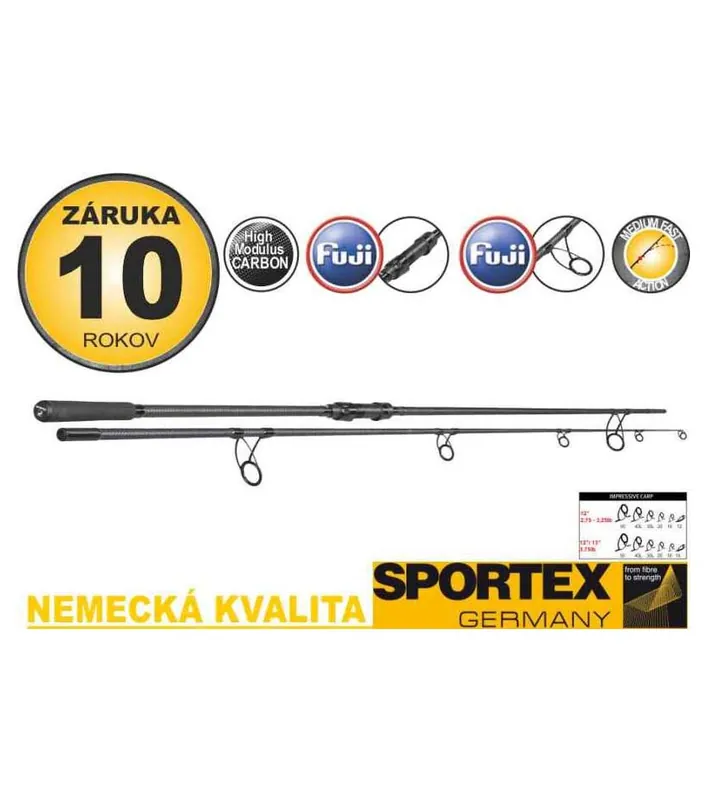 SPORTEX pruty kaprové Impressive Carp 3,60/3,25lb 2díl Ověřený
