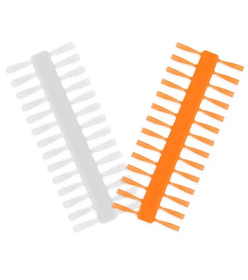 Akce Delphin nekonečná zarážka Q-STOP / transparentní + oranžová velikost 7mm