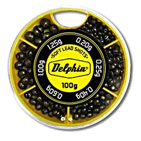 DELPHIN vyvažovací broky řezané SOFT (žlutá krabička) velikost 100g/0,2-1,25g Finální Výprodej