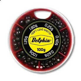 DELPHIN vyvažovací broky řezané SOFT (červená krabička) velikost 100g/0,25-1,8g Cenový Hit