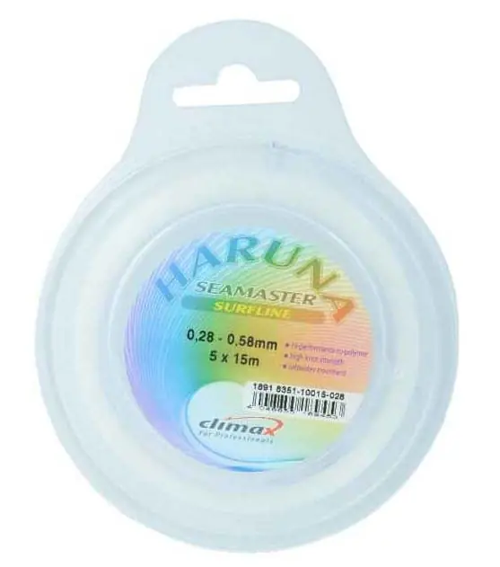 CLIMAX ujímaný silonový návazec Haruna Surf 0,33-0,58mm/5x15m Výhodná Nabídka