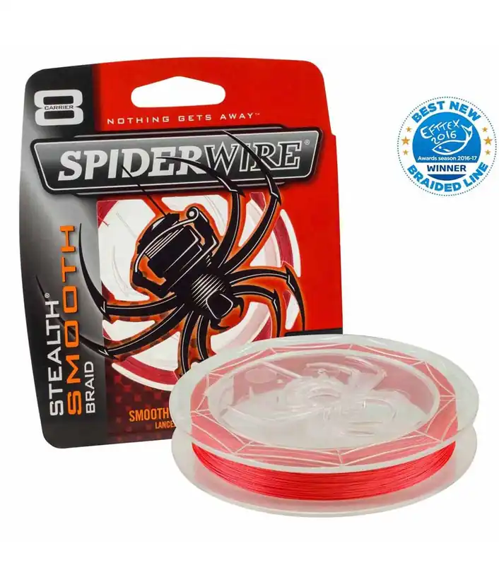 Víkendová Akce Spiderwire Šňůra Stealth Smooth 8 0,12 150m Red/Červená