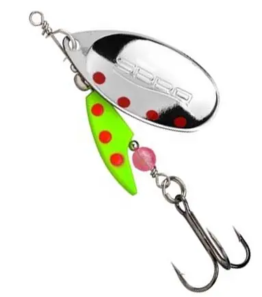 Akce SPRO rotační třpytka Axe Spin French Blade Fluo Green 14g