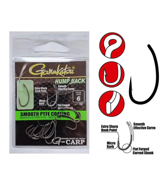 Vysoce Kvalitní Gamakatsu háčky G-Carp Hump Back