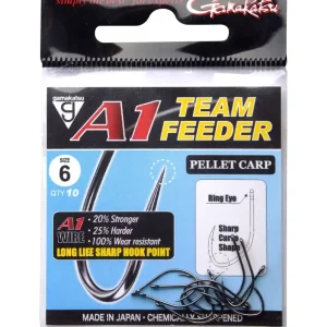 Gamakatsu háčky A1 TEAM FEEDER Pellet Carp 10 Oblíbený