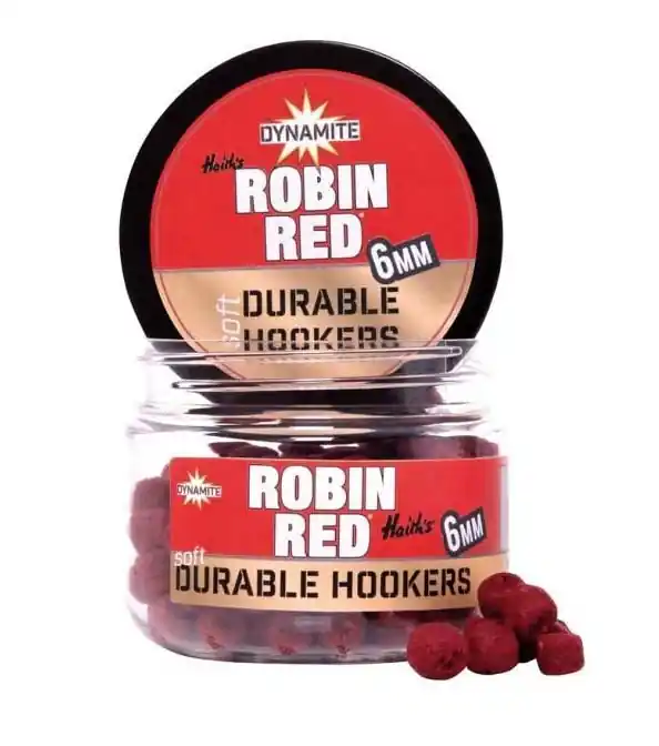 Nová Kolekce Dynamite Baits měkčené pelety Durable Hookers Robin Red