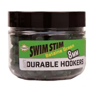 Cenová Bomba Dynamite Baits měkčené pelety Durable Hookers Swim Stim Betaine Green 8mm