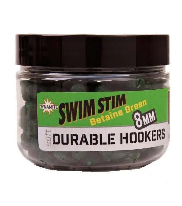 Cenová Bomba Dynamite Baits měkčené pelety Durable Hookers Swim Stim Betaine Green 8mm