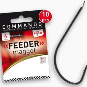 Must-Have Carp Zoom Feeder Maggot Hooks - 10 pcs / Size 6