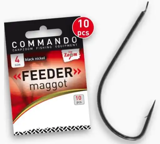 Must-Have Carp Zoom Feeder Maggot Hooks - 10 pcs / Size 6