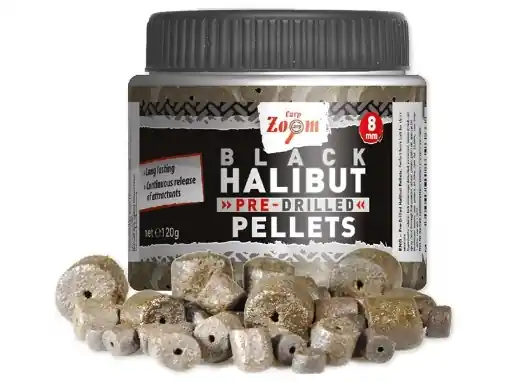 Cenově Výhodný Carp Zoom Black Halibut Pellets Gelocht - 120 g / 15 mm