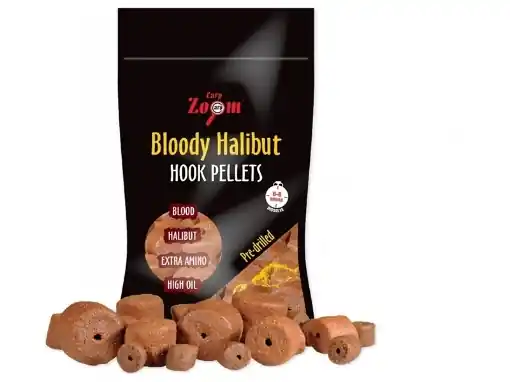 Carp Zoom Hakenpellets Bloody Halibut - 150g 8mm Nová Kolekce
