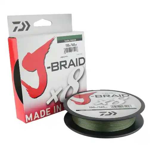 Daiwa J-Braid X8 Dark Green 150m 0.10mm 6.0kg Kup Teď