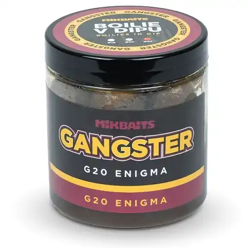 Top Prodej Gangster Boilie in dip 250ml - G20 Enigma 24mm